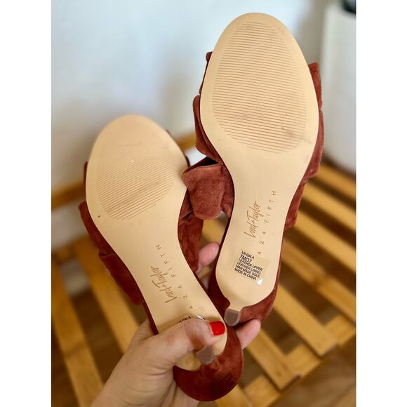 Lord & Taylor Suede Mule Heels - Picture 5 of 9